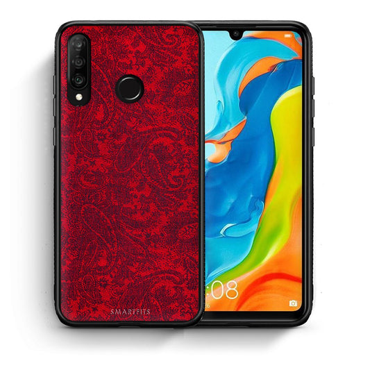 Θήκη Huawei P30 Lite Paisley Cashmere από τη Smartfits με σχέδιο στο πίσω μέρος και μαύρο περίβλημα | Huawei P30 Lite Paisley Cashmere case with colorful back and black bezels