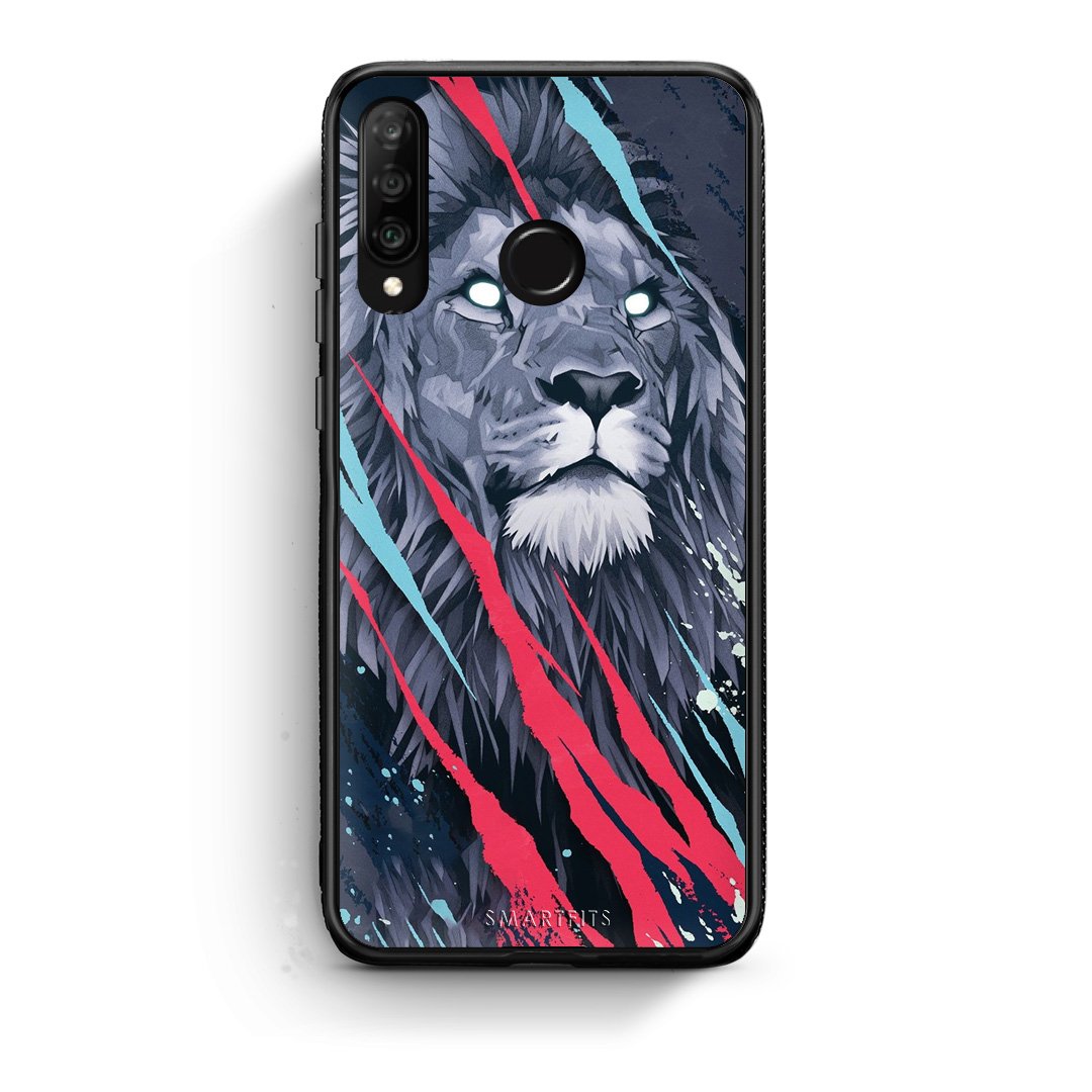 4 - Huawei P30 Lite Lion Designer PopArt case, cover, bumper