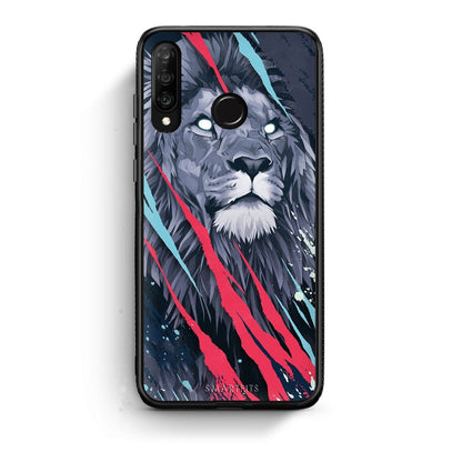 4 - Huawei P30 Lite Lion Designer PopArt case, cover, bumper