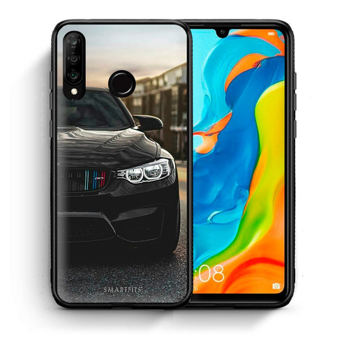 Θήκη Huawei P30 Lite M3 Racing από τη Smartfits με σχέδιο στο πίσω μέρος και μαύρο περίβλημα | Huawei P30 Lite M3 Racing case with colorful back and black bezels