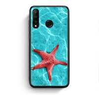 Thumbnail for Huawei P30 Lite Red Starfish Θήκη από τη Smartfits με σχέδιο στο πίσω μέρος και μαύρο περίβλημα | Smartphone case with colorful back and black bezels by Smartfits