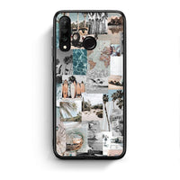 Thumbnail for Huawei P30 Lite Retro Beach Life Θήκη από τη Smartfits με σχέδιο στο πίσω μέρος και μαύρο περίβλημα | Smartphone case with colorful back and black bezels by Smartfits