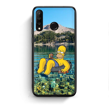Huawei P30 Lite Summer Happiness Θήκη από τη Smartfits με σχέδιο στο πίσω μέρος και μαύρο περίβλημα | Smartphone case with colorful back and black bezels by Smartfits