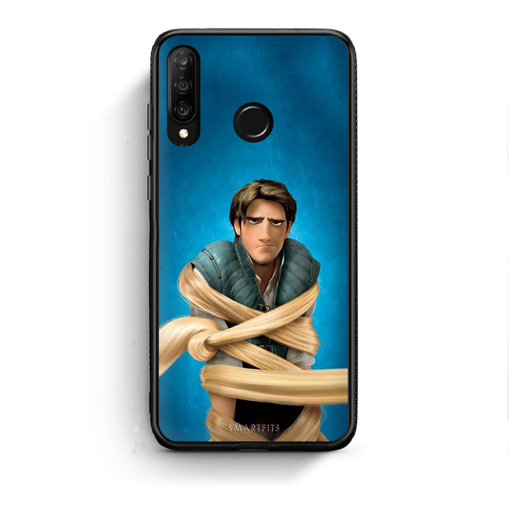 Huawei P30 Lite Tangled 1 Θήκη Αγίου Βαλεντίνου από τη Smartfits με σχέδιο στο πίσω μέρος και μαύρο περίβλημα | Smartphone case with colorful back and black bezels by Smartfits