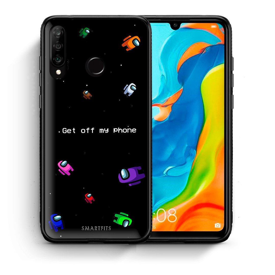 Θήκη Huawei P30 Lite AFK Text από τη Smartfits με σχέδιο στο πίσω μέρος και μαύρο περίβλημα | Huawei P30 Lite AFK Text case with colorful back and black bezels