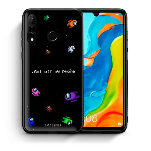 Θήκη Huawei P30 Lite AFK Text από τη Smartfits με σχέδιο στο πίσω μέρος και μαύρο περίβλημα | Huawei P30 Lite AFK Text case with colorful back and black bezels