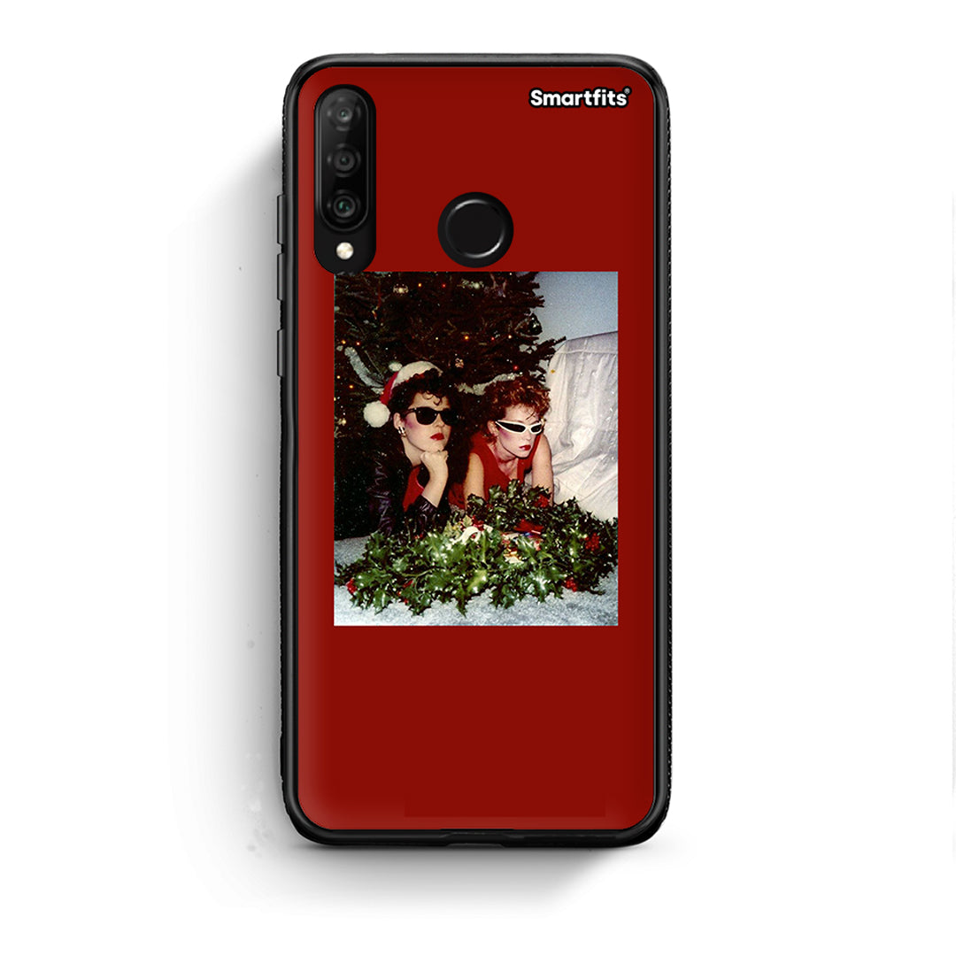 Huawei P30 Lite Waiting For Xmas θήκη από τη Smartfits με σχέδιο στο πίσω μέρος και μαύρο περίβλημα | Smartphone case with colorful back and black bezels by Smartfits