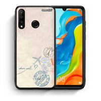 Thumbnail for Θήκη Huawei P30 Lite Where Next από τη Smartfits με σχέδιο στο πίσω μέρος και μαύρο περίβλημα | Huawei P30 Lite Where Next case with colorful back and black bezels