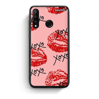 Thumbnail for Huawei P30 Lite XOXO Lips θήκη από τη Smartfits με σχέδιο στο πίσω μέρος και μαύρο περίβλημα | Smartphone case with colorful back and black bezels by Smartfits