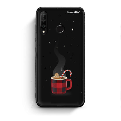 Huawei P30 Lite Xmas Bathing θήκη από τη Smartfits με σχέδιο στο πίσω μέρος και μαύρο περίβλημα | Smartphone case with colorful back and black bezels by Smartfits