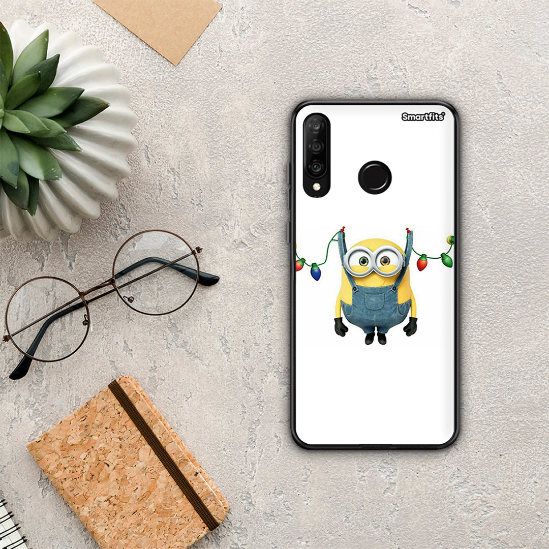 Xmas Minion Lights - Huawei P30 Lite θήκη
