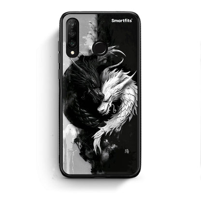 Huawei P30 Lite Yin Yang Θήκη από τη Smartfits με σχέδιο στο πίσω μέρος και μαύρο περίβλημα | Smartphone case with colorful back and black bezels by Smartfits