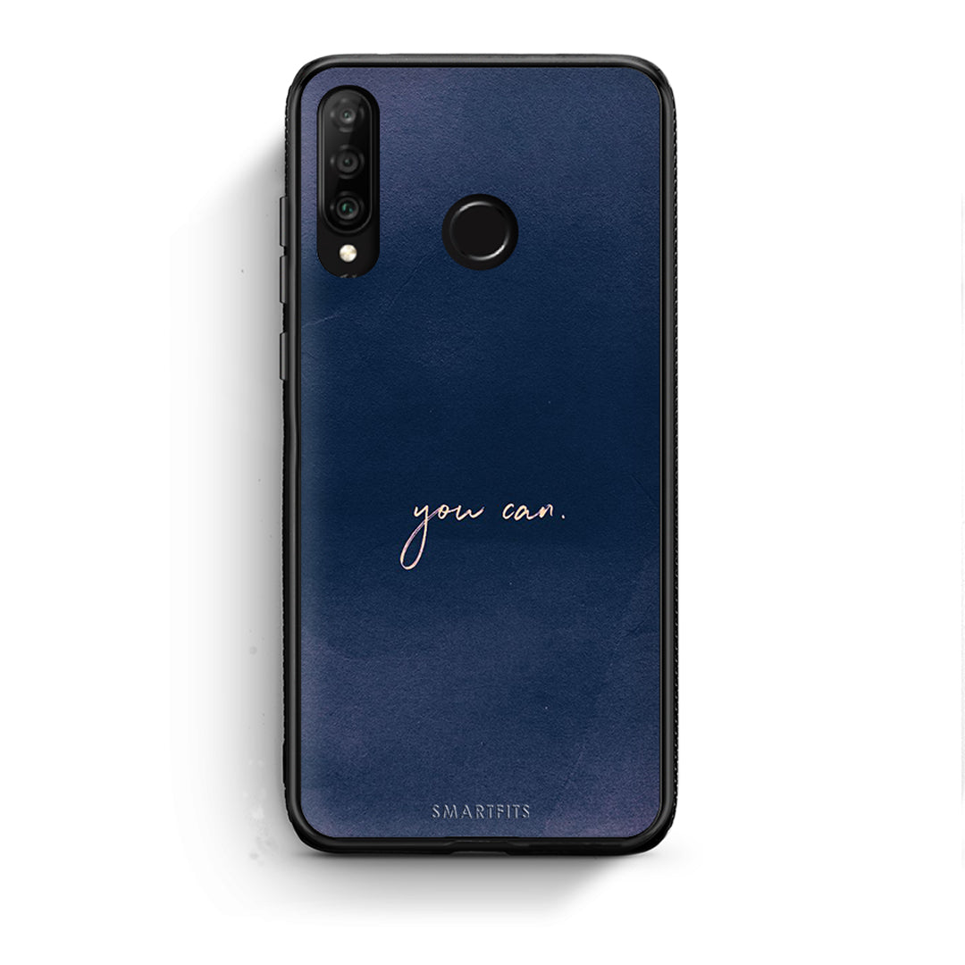 Huawei P30 Lite You Can θήκη από τη Smartfits με σχέδιο στο πίσω μέρος και μαύρο περίβλημα | Smartphone case with colorful back and black bezels by Smartfits