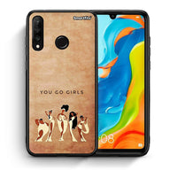 Thumbnail for Θήκη Huawei P30 Lite You Go Girl από τη Smartfits με σχέδιο στο πίσω μέρος και μαύρο περίβλημα | Huawei P30 Lite You Go Girl case with colorful back and black bezels