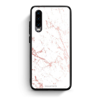116 - Huawei P30  Pink Splash Marble case, cover, bumper