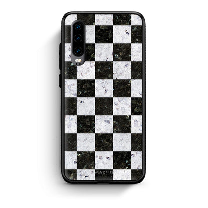 4 - Huawei P30 Square Geometric Marble case, cover, bumper