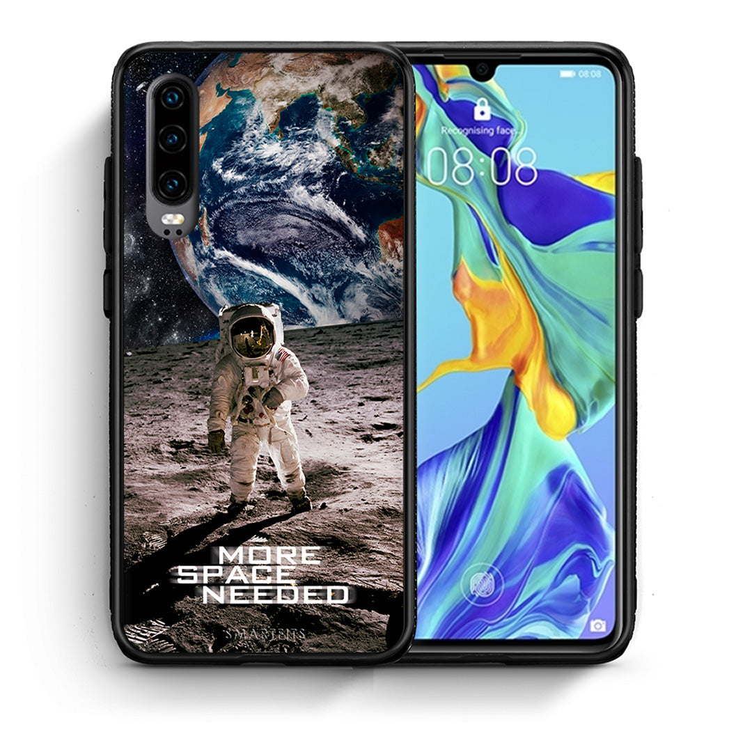 Θήκη Huawei P30 More Space από τη Smartfits με σχέδιο στο πίσω μέρος και μαύρο περίβλημα | Huawei P30 More Space case with colorful back and black bezels