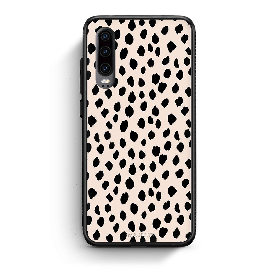 Huawei P30 New Polka Dots θήκη από τη Smartfits με σχέδιο στο πίσω μέρος και μαύρο περίβλημα | Smartphone case with colorful back and black bezels by Smartfits