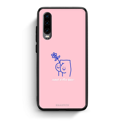 Huawei P30 Nice Day θήκη από τη Smartfits με σχέδιο στο πίσω μέρος και μαύρο περίβλημα | Smartphone case with colorful back and black bezels by Smartfits