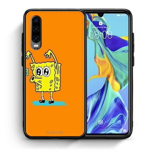 Θήκη Αγίου Βαλεντίνου Huawei P30 No Money 2 από τη Smartfits με σχέδιο στο πίσω μέρος και μαύρο περίβλημα | Huawei P30 No Money 2 case with colorful back and black bezels