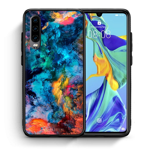Θήκη Huawei P30 Crayola Paint από τη Smartfits με σχέδιο στο πίσω μέρος και μαύρο περίβλημα | Huawei P30 Crayola Paint case with colorful back and black bezels