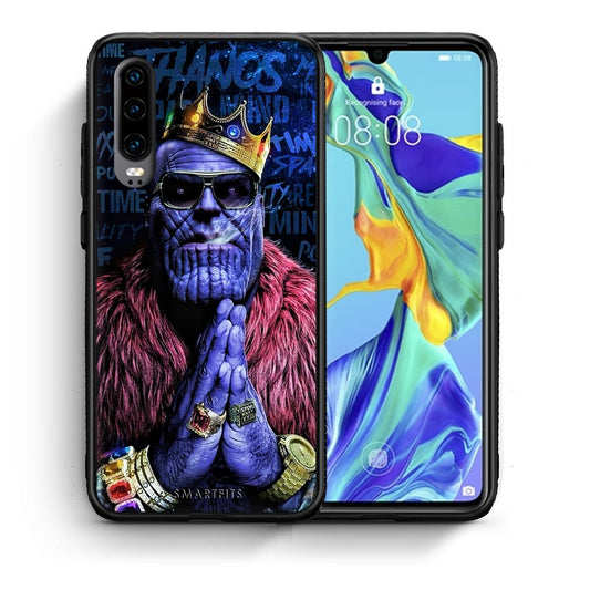 Θήκη Huawei P30 Thanos PopArt από τη Smartfits με σχέδιο στο πίσω μέρος και μαύρο περίβλημα | Huawei P30 Thanos PopArt case with colorful back and black bezels