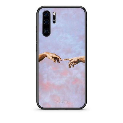 Huawei P30 Pro Adam Hand θήκη από τη Smartfits με σχέδιο στο πίσω μέρος και μαύρο περίβλημα | Smartphone case with colorful back and black bezels by Smartfits