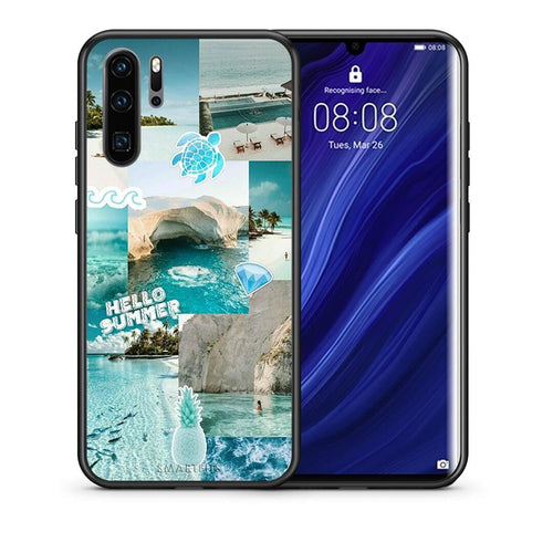 Θήκη Huawei P30 Pro Aesthetic Summer από τη Smartfits με σχέδιο στο πίσω μέρος και μαύρο περίβλημα | Huawei P30 Pro Aesthetic Summer case with colorful back and black bezels