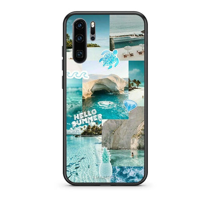 Huawei P30 Pro Aesthetic Summer Θήκη από τη Smartfits με σχέδιο στο πίσω μέρος και μαύρο περίβλημα | Smartphone case with colorful back and black bezels by Smartfits