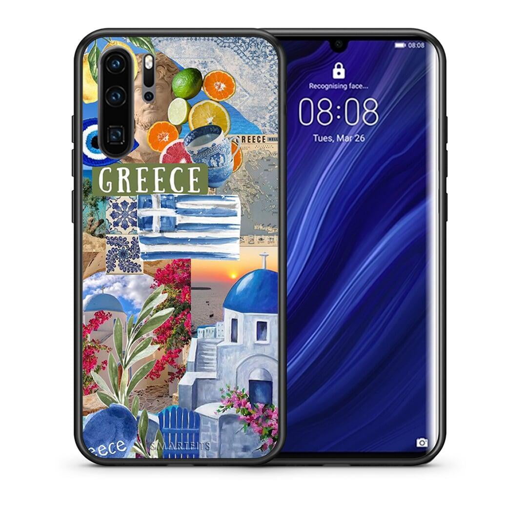 Θήκη Huawei P30 Pro All Greek από τη Smartfits με σχέδιο στο πίσω μέρος και μαύρο περίβλημα | Huawei P30 Pro All Greek case with colorful back and black bezels