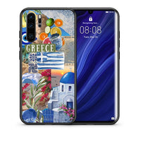 Thumbnail for Θήκη Huawei P30 Pro All Greek από τη Smartfits με σχέδιο στο πίσω μέρος και μαύρο περίβλημα | Huawei P30 Pro All Greek case with colorful back and black bezels