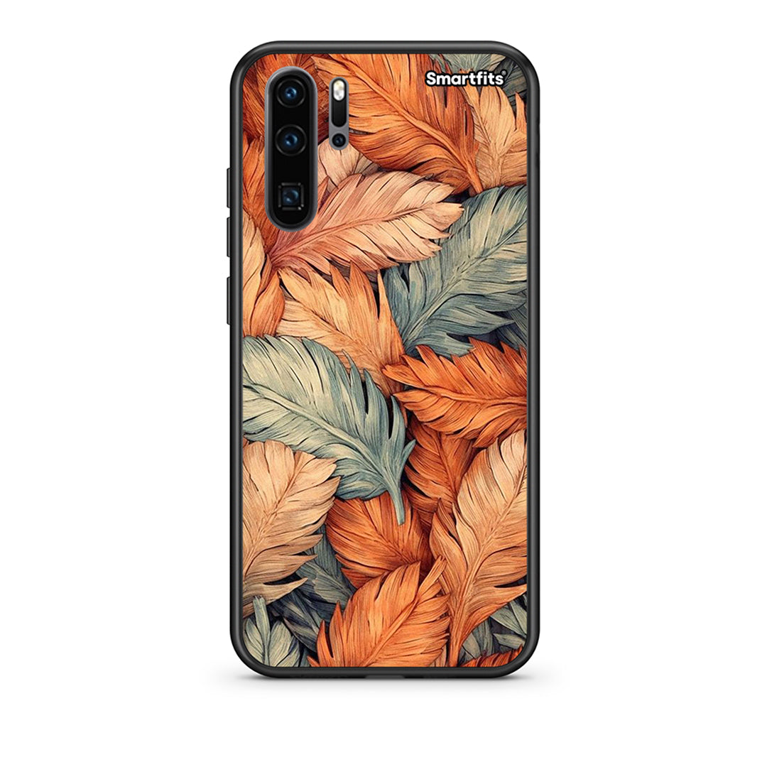Huawei P30 Pro Autumn Leaves Θήκη από τη Smartfits με σχέδιο στο πίσω μέρος και μαύρο περίβλημα | Smartphone case with colorful back and black bezels by Smartfits