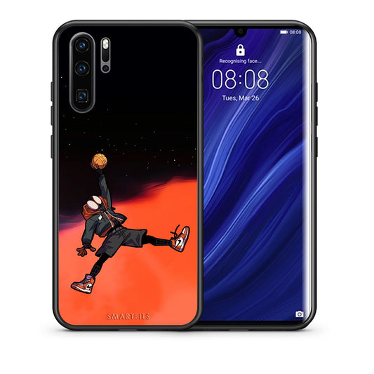 Θήκη Huawei P30 Pro Basketball Hero από τη Smartfits με σχέδιο στο πίσω μέρος και μαύρο περίβλημα | Huawei P30 Pro Basketball Hero case with colorful back and black bezels