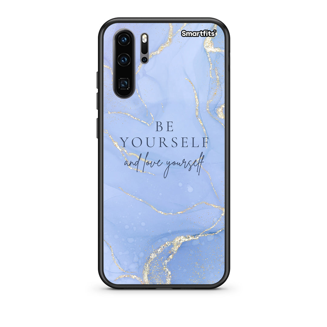 Huawei P30 Pro Be Yourself θήκη από τη Smartfits με σχέδιο στο πίσω μέρος και μαύρο περίβλημα | Smartphone case with colorful back and black bezels by Smartfits