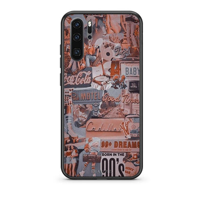 Huawei P30 Pro Born In 90s θήκη από τη Smartfits με σχέδιο στο πίσω μέρος και μαύρο περίβλημα | Smartphone case with colorful back and black bezels by Smartfits