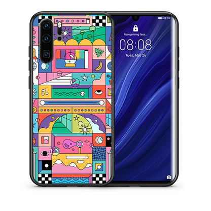 Θήκη Huawei P30 Pro Bubbles Soap από τη Smartfits με σχέδιο στο πίσω μέρος και μαύρο περίβλημα | Huawei P30 Pro Bubbles Soap case with colorful back and black bezels