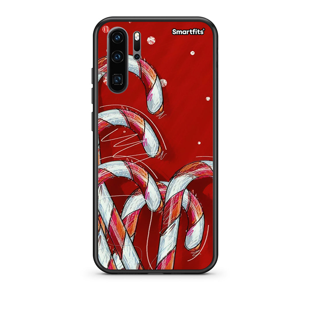 Huawei P30 Pro Candy Cane θήκη από τη Smartfits με σχέδιο στο πίσω μέρος και μαύρο περίβλημα | Smartphone case with colorful back and black bezels by Smartfits