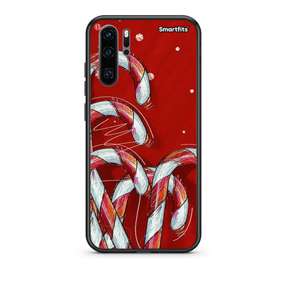 Huawei P30 Pro Candy Cane θήκη από τη Smartfits με σχέδιο στο πίσω μέρος και μαύρο περίβλημα | Smartphone case with colorful back and black bezels by Smartfits