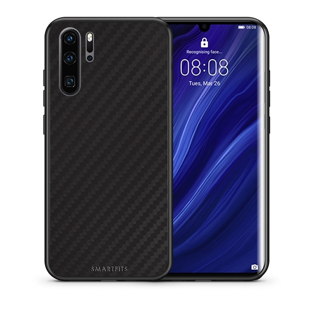 Θήκη Huawei P30 Pro Carbon Black από τη Smartfits με σχέδιο στο πίσω μέρος και μαύρο περίβλημα | Huawei P30 Pro Carbon Black case with colorful back and black bezels