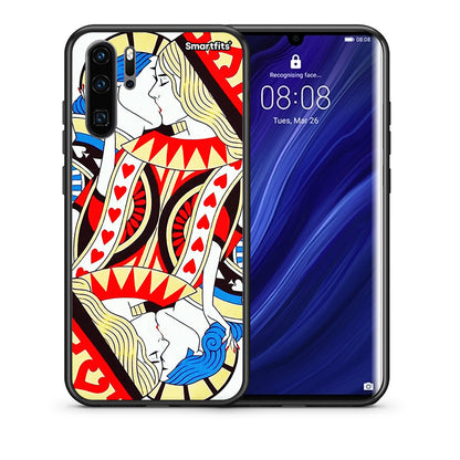 Θήκη Huawei P30 Pro Card Love από τη Smartfits με σχέδιο στο πίσω μέρος και μαύρο περίβλημα | Huawei P30 Pro Card Love case with colorful back and black bezels