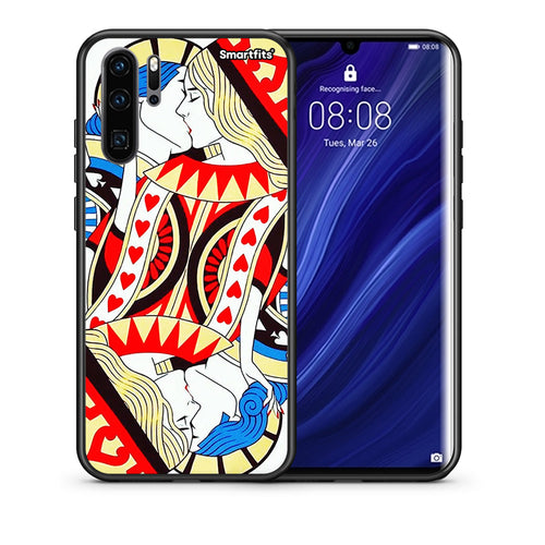 Θήκη Huawei P30 Pro Card Love από τη Smartfits με σχέδιο στο πίσω μέρος και μαύρο περίβλημα | Huawei P30 Pro Card Love case with colorful back and black bezels