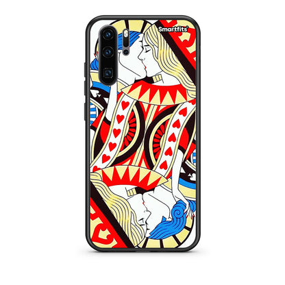 Huawei P30 Pro Card Love θήκη από τη Smartfits με σχέδιο στο πίσω μέρος και μαύρο περίβλημα | Smartphone case with colorful back and black bezels by Smartfits
