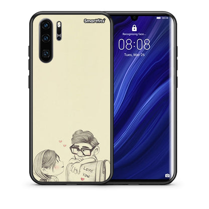 Θήκη Huawei P30 Pro Carl And Ellie από τη Smartfits με σχέδιο στο πίσω μέρος και μαύρο περίβλημα | Huawei P30 Pro Carl And Ellie case with colorful back and black bezels