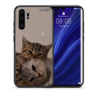 Thumbnail for Θήκη Huawei P30 Pro Cats In Love από τη Smartfits με σχέδιο στο πίσω μέρος και μαύρο περίβλημα | Huawei P30 Pro Cats In Love case with colorful back and black bezels