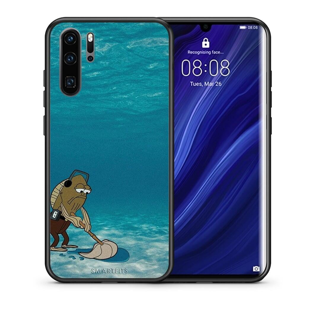 Θήκη Huawei P30 Pro Clean The Ocean από τη Smartfits με σχέδιο στο πίσω μέρος και μαύρο περίβλημα | Huawei P30 Pro Clean The Ocean case with colorful back and black bezels