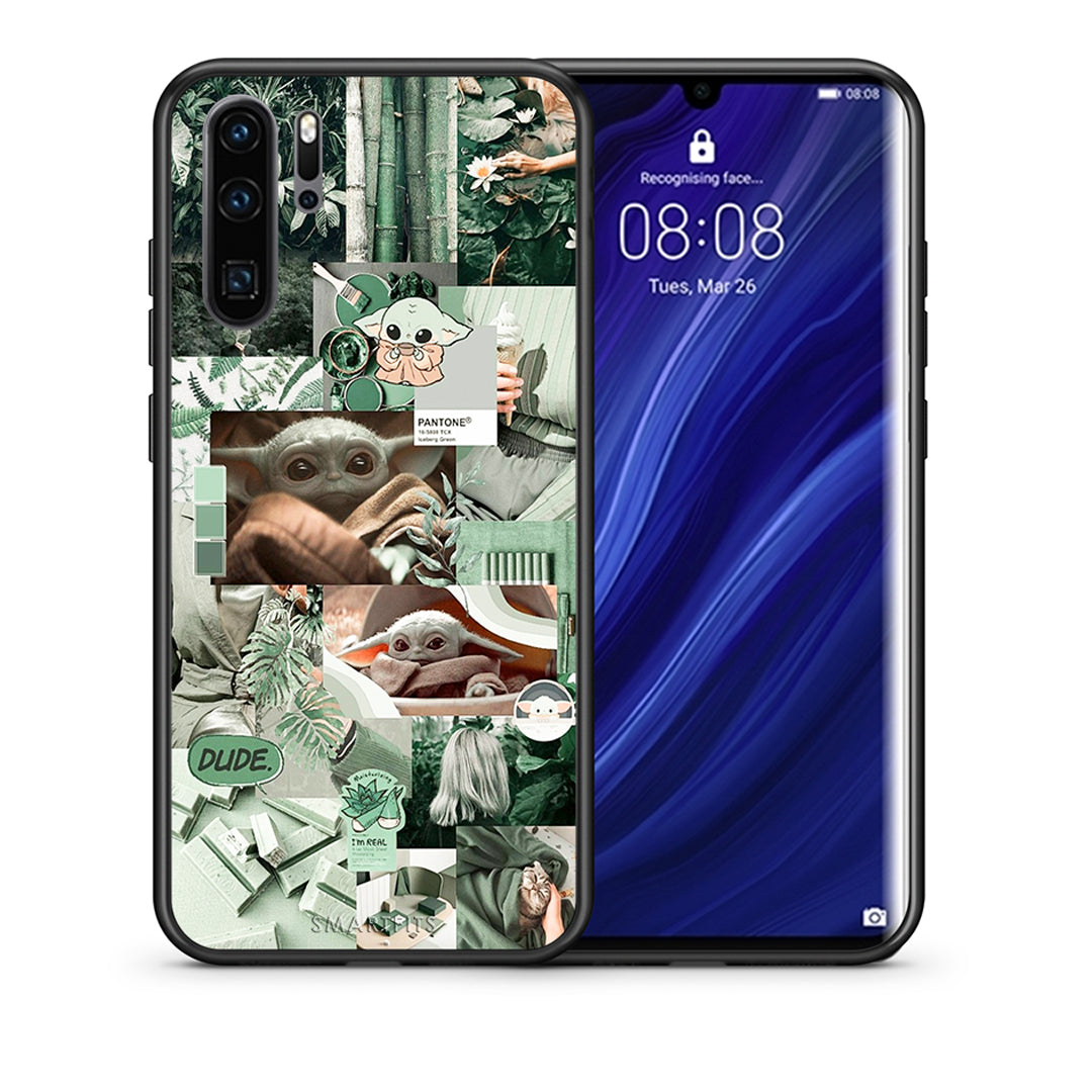 Θήκη Αγίου Βαλεντίνου Huawei P30 Pro Collage Dude από τη Smartfits με σχέδιο στο πίσω μέρος και μαύρο περίβλημα | Huawei P30 Pro Collage Dude case with colorful back and black bezels