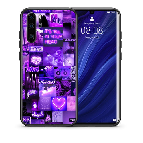 Θήκη Αγίου Βαλεντίνου Huawei P30 Pro Collage Stay Wild από τη Smartfits με σχέδιο στο πίσω μέρος και μαύρο περίβλημα | Huawei P30 Pro Collage Stay Wild case with colorful back and black bezels