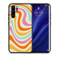 Thumbnail for Θήκη Huawei P30 Pro Colourful Waves από τη Smartfits με σχέδιο στο πίσω μέρος και μαύρο περίβλημα | Huawei P30 Pro Colourful Waves case with colorful back and black bezels