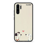 Thumbnail for Huawei P30 Pro Dalmatians Love θήκη από τη Smartfits με σχέδιο στο πίσω μέρος και μαύρο περίβλημα | Smartphone case with colorful back and black bezels by Smartfits