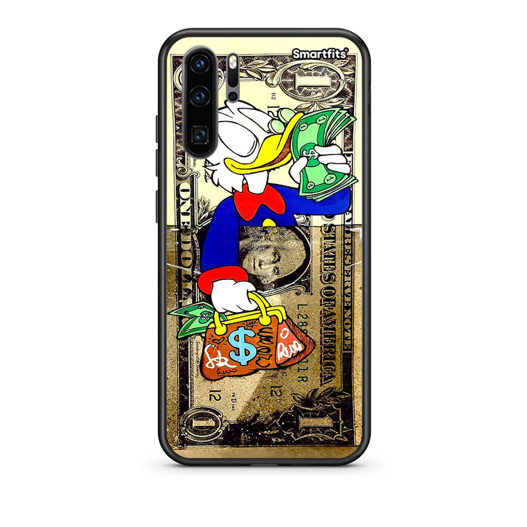 Huawei P30 Pro Duck Money Θήκη από τη Smartfits με σχέδιο στο πίσω μέρος και μαύρο περίβλημα | Smartphone case with colorful back and black bezels by Smartfits